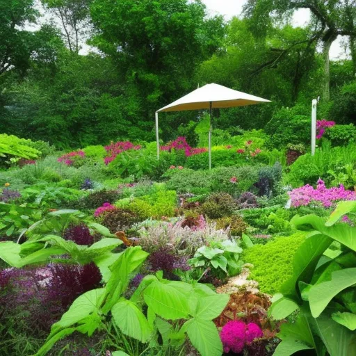 

An image of a garden with lush green foliage, bright flowers, and a variety of vegetables growing in the soil. The image illustrates how organic fertilizers can help fight off pests in the garden, resulting in a healthy, vibrant garden.