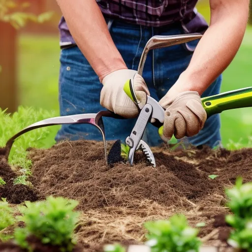 

The image shows a gardener pruning a shrub with a pair of shears. Pruning is an important technique used to maintain the health and shape of plants. This image illustrates the science behind pruning, which involves understanding the growth