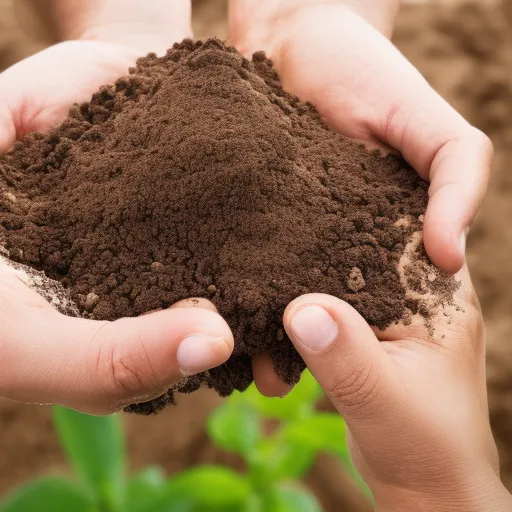 

The image shows a close-up of a hand holding a handful of soil, with the different layers of soil visible. The image illustrates the complexity of soil composition and how understanding the different types of soil and their water requirements is essential for successful
